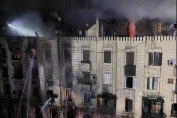  إصابة 11 شخصا في حريق هائل بحي الحسين في القاهرة